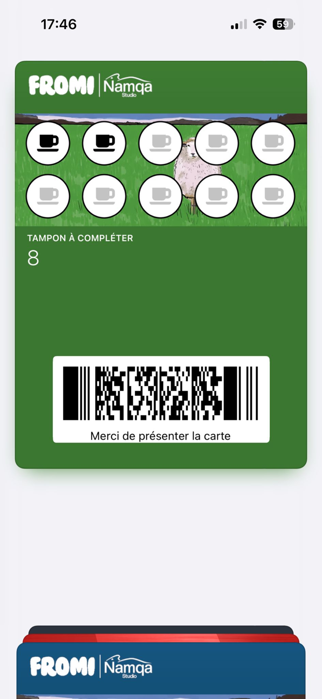 Carte FROMI dans le wallet
